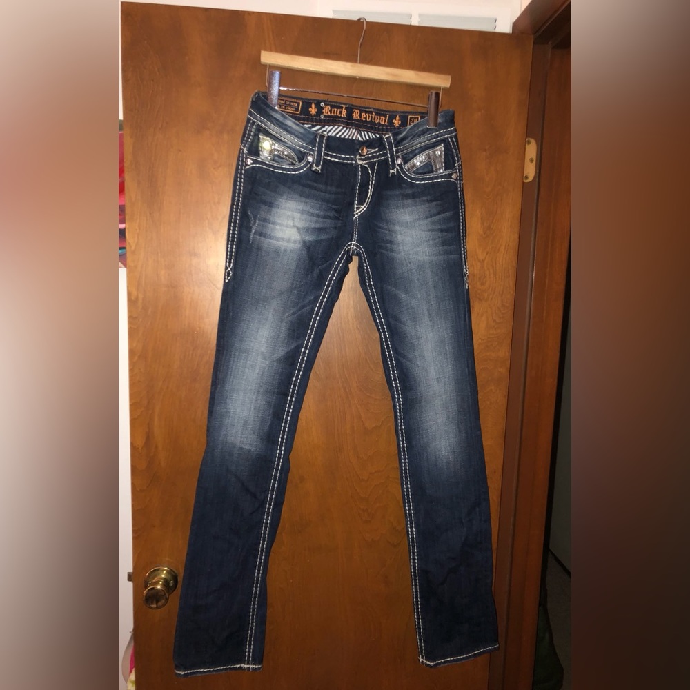 Rock Revival womens jeans Sasha straight size 28/34 - Picture 2 of 16